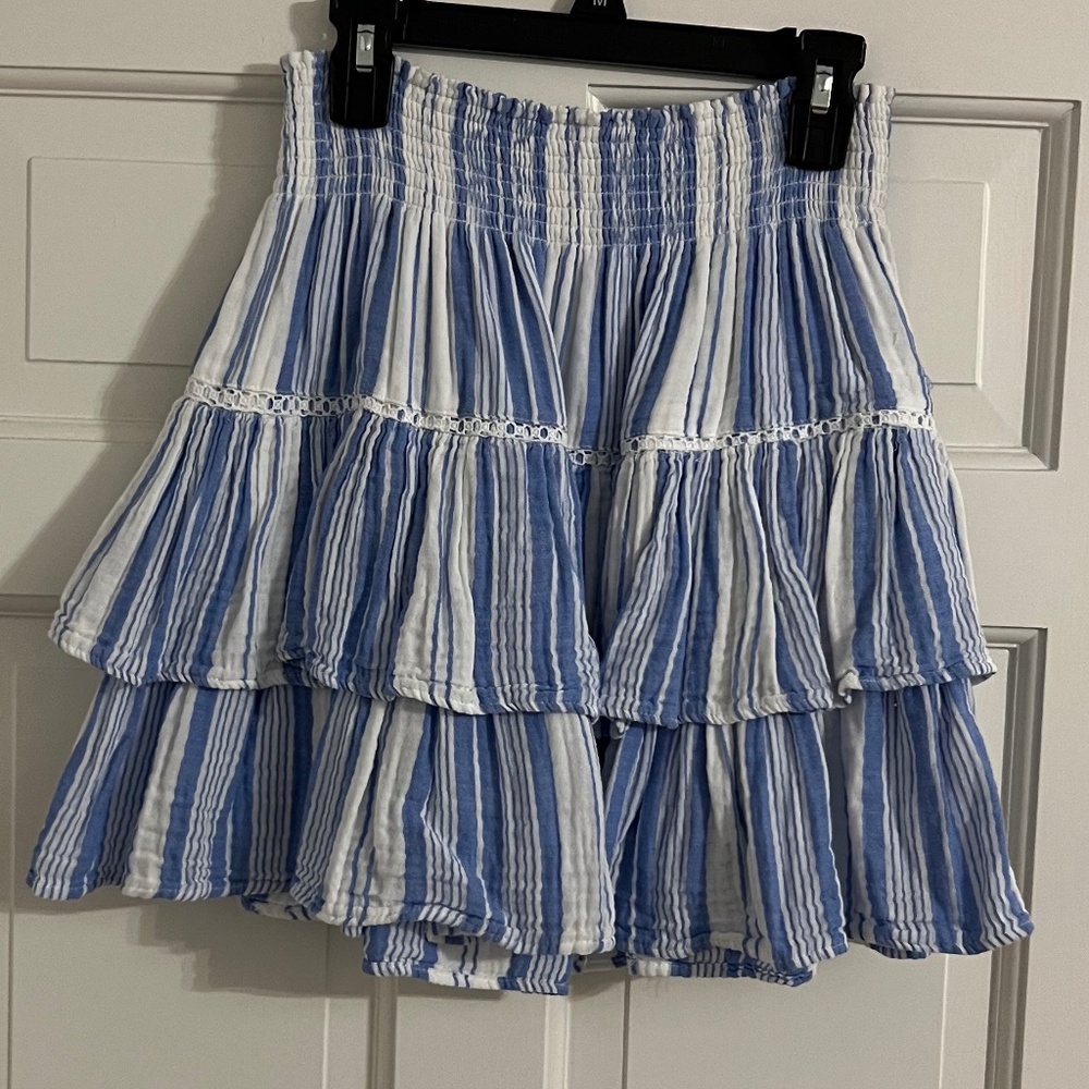 Honorine flirty blue ruffle skirt